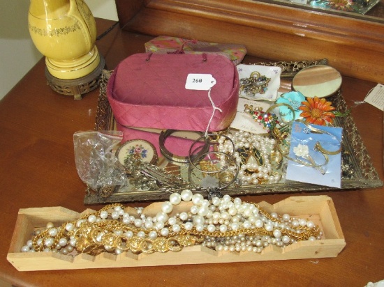 Jewelry Lot - Misc. Costume Jewelry, Bangles, Necklaces, Pins, Brooches, Etc.