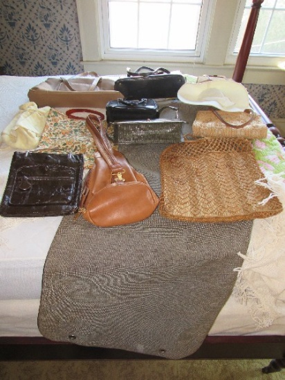 Bag Lot - Tignanello, Black Purse by Davidsons, Floral Pattern, Villager, Etc.