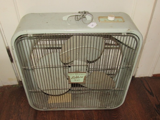 Vintage Knapp Monarch Koldaire Three Speed Metal Floor Fan