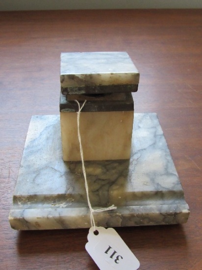Germany Marble Body Ink Well w/ Lid