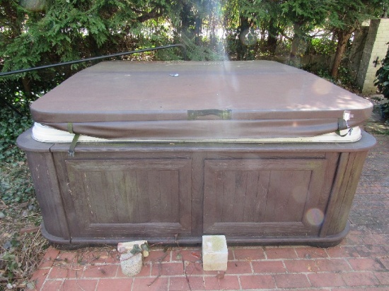 Brown Wood Design Garden Hot Tub by Balboa