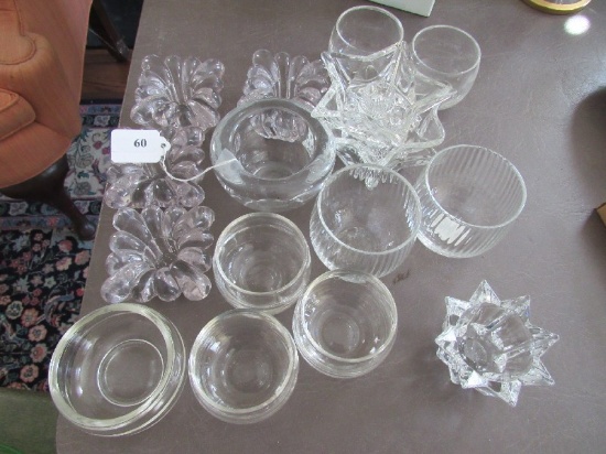 Misc. Glass Lot - Candle Holders, Cups, Votive Candle Holders, Etc.