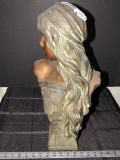 'Mignon' Ceramic Antique Bronze Patina Bust