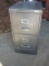 Gray Metal 2 Drawer File Cabinet