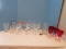 Group - Crystal/Glass Wine Stems Happy Birthday, Etched Monogram, Plastic Red To Clear, Etc.