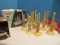 Vintage Group Christmas Single & 3 Light Candoliers, Bulbs, Candle-Loc