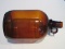 Duraglas Amber Glass One Gallon Jug Bottle w/ Finger Hold