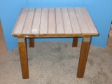 Bead Board White Washed Accent Table