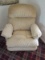 Tan Upholstered Recliner Arm Chair