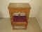 Wicker Vanity Table Glass Top 1 Drawer Arch Motif Back/Side w/ 1 Matching Chair