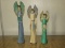 3 Tall Blue/Yellow/Green Angel Décor Figurines