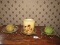 3 Glass Votive Candle Holders on Scroll Metal Stands