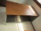 Wooden Veneer Top/Metal 6 Drawer Work Desk, Metal Narrow Legs