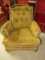 Hillcrest Furniture Inc. Yellow Upholstered Arm Chair Pin Back