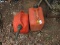 2 Red Plastic Gasoline Containers
