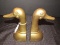 Pair - Brass Duck Head Bookends