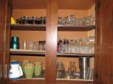 Cupboard Lot - Glasses, Milk Bottles, Cups, Ceramic Mugs, Etc.