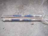 Pair - Sears Roebuck Wooden/Enamel POOL Sticks, Blue Middle