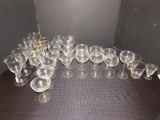 Huge Glass Lot - Glass Cups, Goblets, Sherry, Champagne, Saucers, Etc.