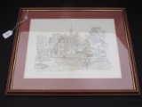 The Governors Palace, Williamsburg Virginia Picture Print in Wooden Frame/Matt