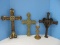 Group - Resin Cross Tealight Stand Antiqued Gilded Patina 9