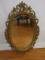 French Regency Neoclassical Style Wall Décor Oval Mirror Syroco Relief