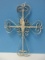 Wrought Iron Spanish Mission Style Wall Accent Cross Scrollwork