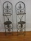 Awesome Pair - Spanish Mission Style Traditional Scroll Design Wall Décor Pillar Candle Sconces