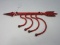 Cool Novelty Wall Décor Arrow 4 Swing Arm Hooks Rack Painted Red