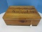 Pine Wooden Keepsake Box w/ Engraved Mare & Colt Pasture Scene