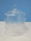 Crystal Cloche Bell Form Dome Diamond & File Pattern