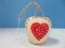 Rustic Country Hand Painted Folk Art Heart Design Tin Cow 5 1/2