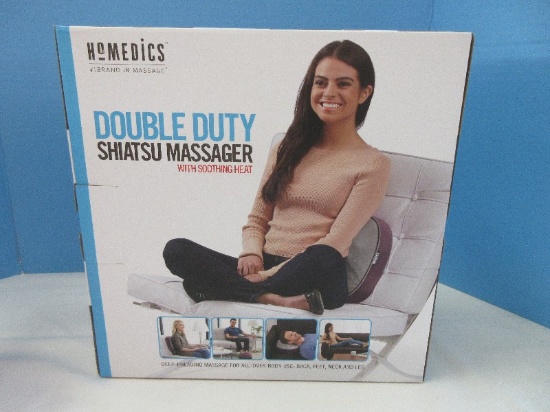 Homedics Double Duty Shiatsu Massager w/ Soothing Heat Deep-Kneading Massage