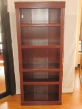 Simulated Cherry Finish Classic Bookcase w/ Adjustable Shelves