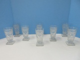 8 Imperial Glass-Ohio Clear Cape Cod Pattern 16oz. Juice 5 1/4