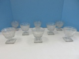 8 Imperial Glass-Ohio Clear Cape Cod Pattern 16oz. Sherbets