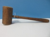 Early Wooden Mallet Hammer