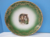 Falstaff & Mrs. Ford Transfer Porcelain Decorator 9 3/4