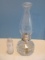 Farms Lamplight Clear Pressed Glass Vertical Design w/ Beaded Rim Shade