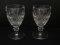 Pair - Waterford Crystal Colleen Short Stem Pattern Claret Wine Cut Criss Cross Hatch Design