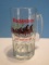 Large Glass Budweiser Clydesdales Hitch Team Pulling Wagon Winter Landscape Stein 8