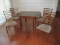 Holland House Furniture Drop Leaf Dining Table w/ 4 Ladder Back Chairs