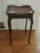 Spectacular Mahogany French Inspired Baroque Style Side Table Carved Border & Legs