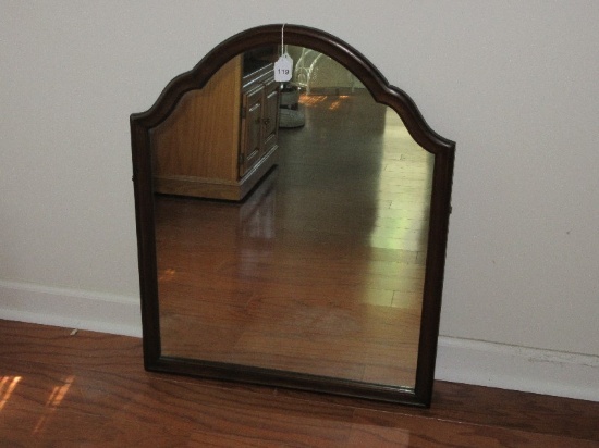 Vintage Mahogany Arched Framed Wall Mirror