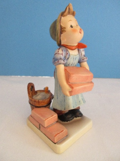 Vintage Goebel Hummel "The Builder" 5 1/2" Figurines #305 Boy w/ Bricks Circa 1979-1991