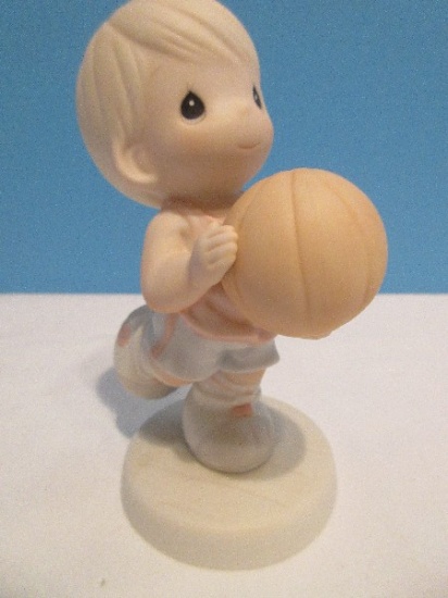 Precious Moments Collection "Enter His Court With Thanksgiving" Boy w/ Basketball