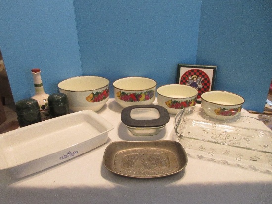 Group - Corningware Blue Corn Flower 2qt 12" x 7 1/2" Casserole
