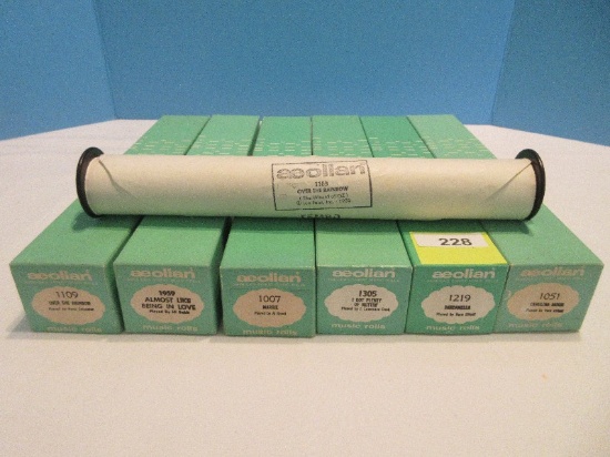 6 Player Piano Aeolian Music Rolls in Original Boxes "Carolina Moon"