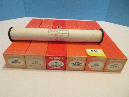 6 Player Piano Aeolian Music Rolls in Original Boxes "Dizzy Fingers", "After You've Gone"