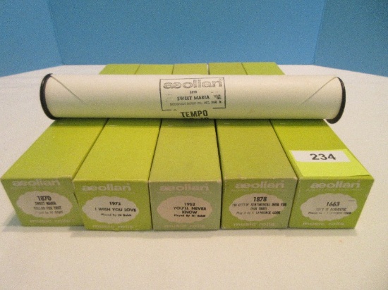 5 Player Piano Aeolian Music Rolls in Original Boxes "You'll Never Know", "I Wish You Love"
